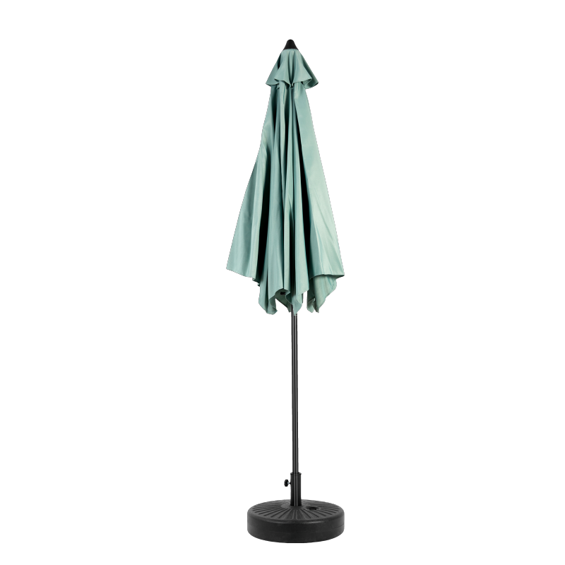 14.8 Ft Double Sided Outdoor Umbrella Rectangular Large with Crank (Light Green)(No Base)
