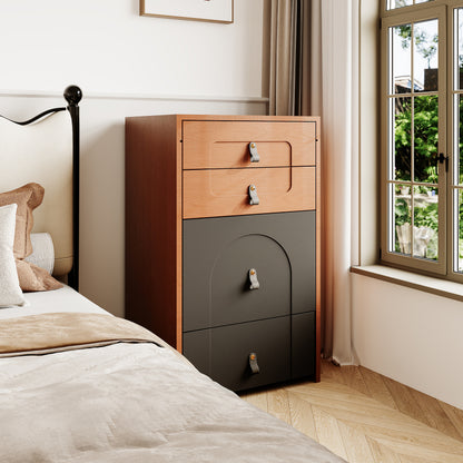 Schminktisch(Enthält Make-up-Hocker), Multifunktionaler Aufbewahrungshocker Nachttisch, mit Spiegel und LED-Beleuchtung, mit 3 Schubladen, schwarz+braun