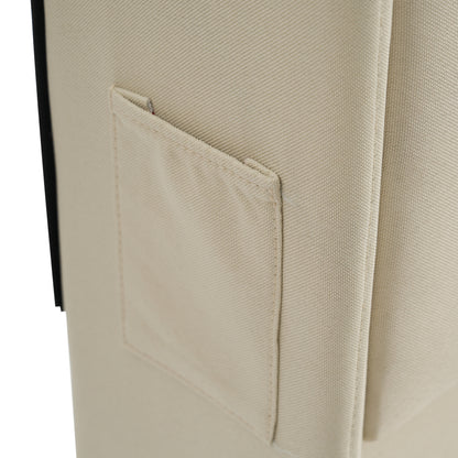 Polsterbett Doppelbett 160*200, Stauraum Kopfteil mit USB und Typ C-Port ,360-Surround-LED-Funktion rund um Kopf- und Fußende des, Betten mit Hydraulisch Stauraum, Beige , Leinen(Ohne Matratze)
