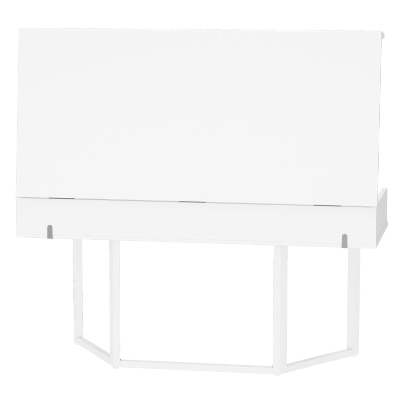 Faltbarer Schreibtisch – Multifunktional, klappbar, mit europäischen Steckdosen, Clamshell-Design zum Verstecken von Unordnung auf dem Schreibtisch