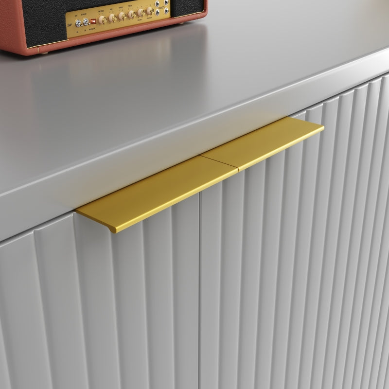 Sideboard(140×40×85cm), buffetschrank, cabinets, Esszimmer Wohnzimmer Aufbewahrungsschränke, Gemusterte Schränke, Freistehende Schränke, Küchenmöbel,Wellenmuster-Design, Grau