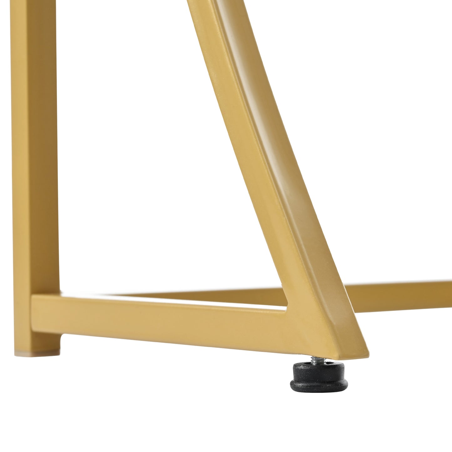 Konsolentisch,Flurtisch mit 2 Schublade ,Leichter Luxus-Stil Beistelltisch, Weiß/Gold