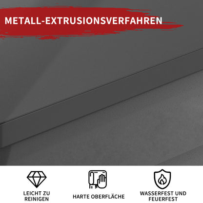 H198cm Schwerlastregal 5 Ebenen – Metall Lagerregal 650kg Tragkraft, Höhenverstellbares Industrieregal für Garage, Keller & Werkstatt, Schwarz, H198cm × B120cm × T45.7cm