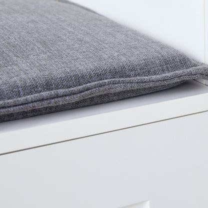 Garderoben-Set mit Bank und Schuhablage, multifunktionale Aufbewahrungsbank mit 3 hängenden Haken & offenem Stauraum, rechteckige Aufbewahrung & Regale Garderobe für Flur, Weiß,Maße:H200/B120/T40 cm
