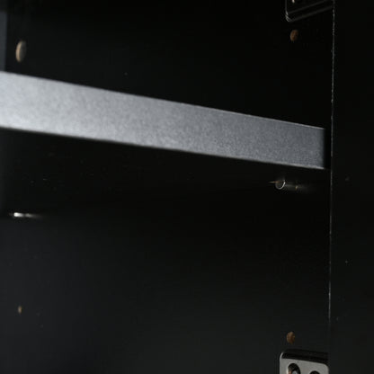 Schwarzes TV-Schrank, 190 cm(L) x 38 cm(W) x 48 cm(H), goldene Tischbeine