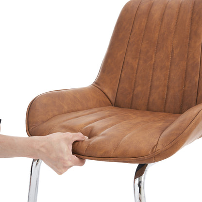 Sorgfältig ausgewählte Küche Wohnzimmer Esszimmer Stühle aus Kunstleder Material für leichtere Wartung! (Satz von 2)