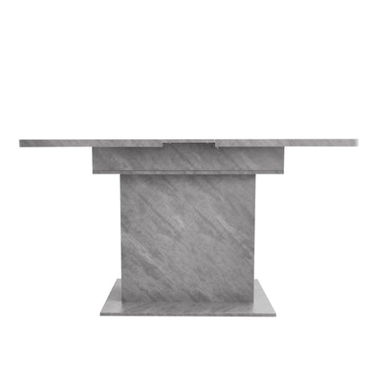 Ausziehbarer Esstisch, L110/130*W70*H75, Esstisch mit Stauraum, Betonoptik