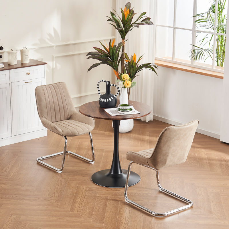 Sorgfältig ausgewählte Küche Wohnzimmer Esszimmer Stühle aus Kunstleder Material für leichtere Wartung! (Satz von 2)