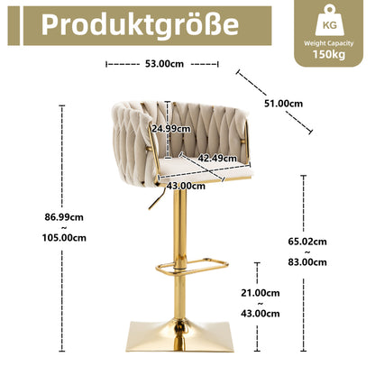 Vintage Barhocker mit Rückenlehne und Fußstütze Counter Höhe Esszimmerstuhl Für Kücheninsel Esszimmer Bar Theke Potluck Party Lounge Bereich