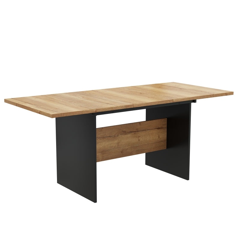 Erweiterbarer Esstisch 140/180*80cm, Holzmaserung Rechteckiger Esstisch