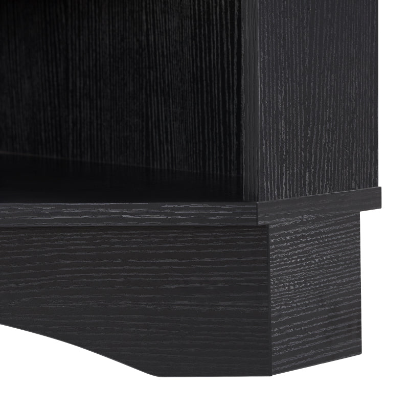 Garderoben-Set Moderner Garderobenschrank, Flurgarderobe, 4 hängenden Haken Schwarz,Maße: B53/ /53/H180 cm