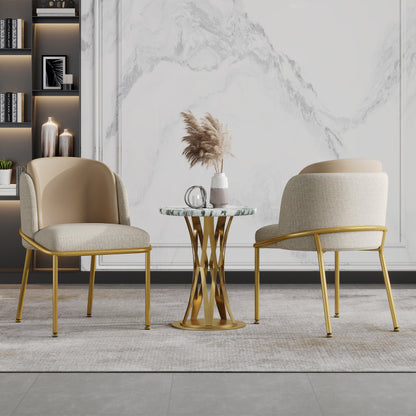 2 St Moderner Stuhl, Ideal für Zuhause, Offene Bürofläche, Esszimmer, Beige