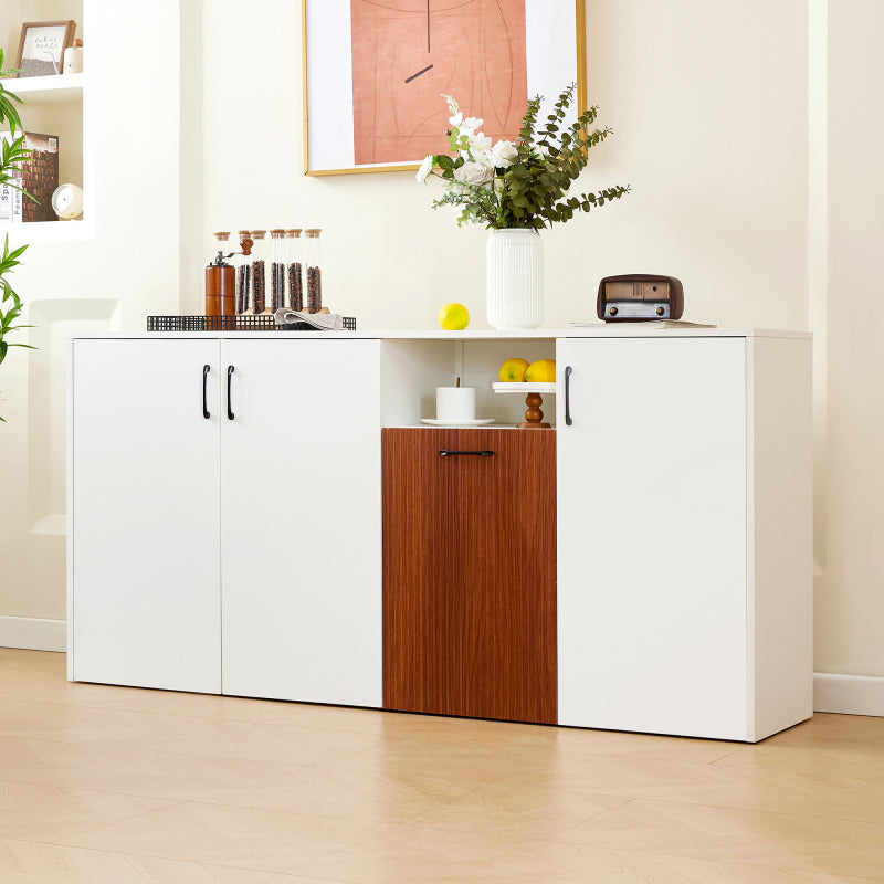 Sideboard Schrank freistehender Holzschrank Holzschrank Küche Zuhause Wohnzimmer weiß