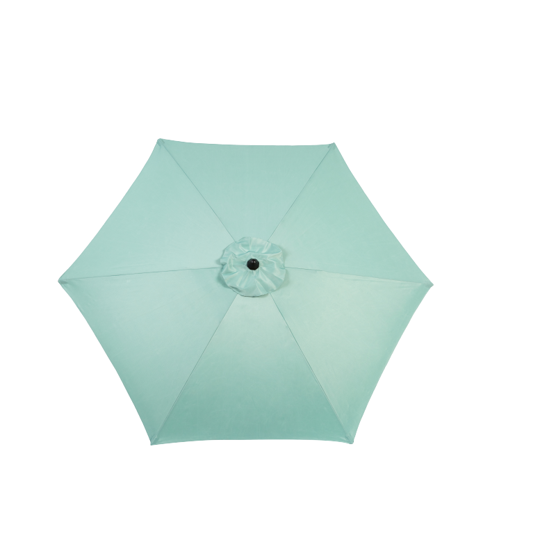 14.8 Ft Double Sided Outdoor Umbrella Rectangular Large with Crank (Light Green)(No Base)