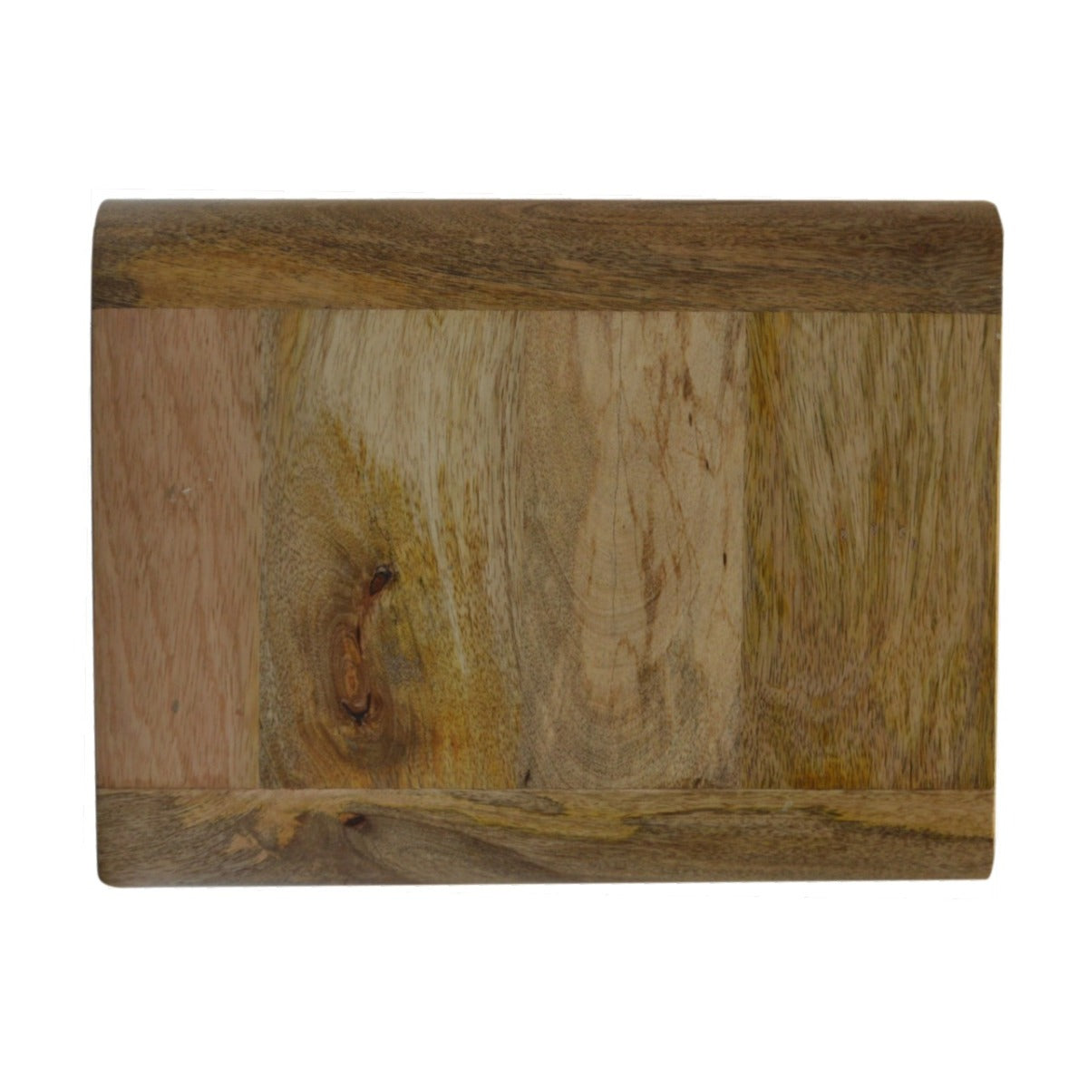 Schwebender Nachttisch aus massivem Mangoholz – Oak-ish Finish, 2 Schubladen, Wandmontage, Handgefertigt, Fertig montiert, 45x32x25 cm