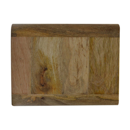 Schwebender Nachttisch aus massivem Mangoholz – Oak-ish Finish, 2 Schubladen, Wandmontage, Handgefertigt, Fertig montiert, 45x32x25 cm
