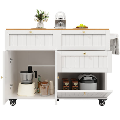 Moderne Kücheninsel, Küchenschrank, buffetschrank, Speisewagen mit Holzmaserung, buffetschrank, Multifunktionale Esstisch mit Speicherraum, Speisewagen mit Stretchfunktionsschränken, weiß