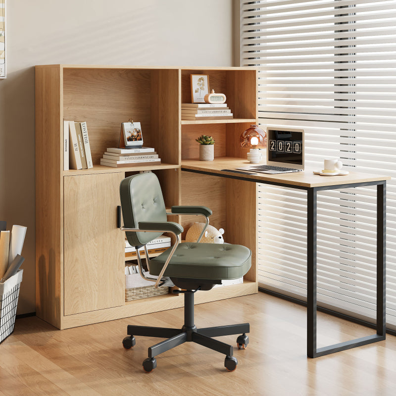 Computertisch,Regal-Schreibtisch,Schrankschreibtisch Arbeitstisch, Schrankschreibtisch, Natur 120cm