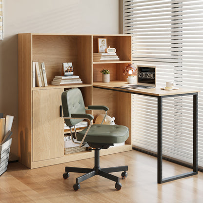 Computertisch,Regal-Schreibtisch,Schrankschreibtisch Arbeitstisch, Schrankschreibtisch, Natur 120cm