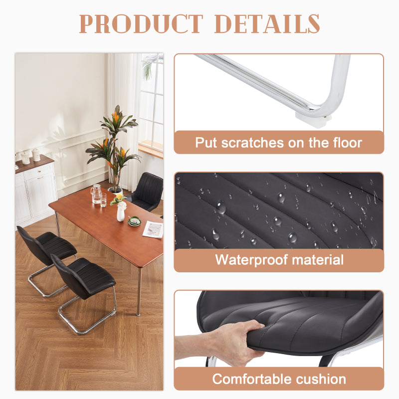 Sorgfältig ausgewählte Küche Wohnzimmer Esszimmer Stühle aus Kunstleder Material für leichtere Wartung! (Satz von 2)