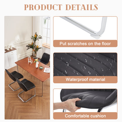 Sorgfältig ausgewählte Küche Wohnzimmer Esszimmer Stühle aus Kunstleder Material für leichtere Wartung! (Satz von 2)