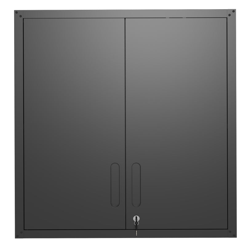 Metall-Wandschrank mit Türverschluss & Ablage - Robust, Umweltfreundlich, Ideal für Garage, Werkstatt & Büro - Ohne Holz, Kein Formaldehyd, Haustier- & Familiegeeignet, H77 cm × B75 cm × T30 cm