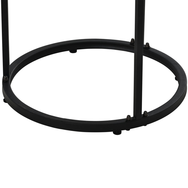 Runder Couchtisch 2er Set Satz Couchtisch Wohnzimmer Runder geschachtelter Beistelltisch 2 Runder Beistelltisch(Eiche)