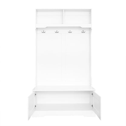 Weißer Eingang Schrank, zur offenen Aufbewahrung - Kleiderständer, Garderobe, Schuhschrank