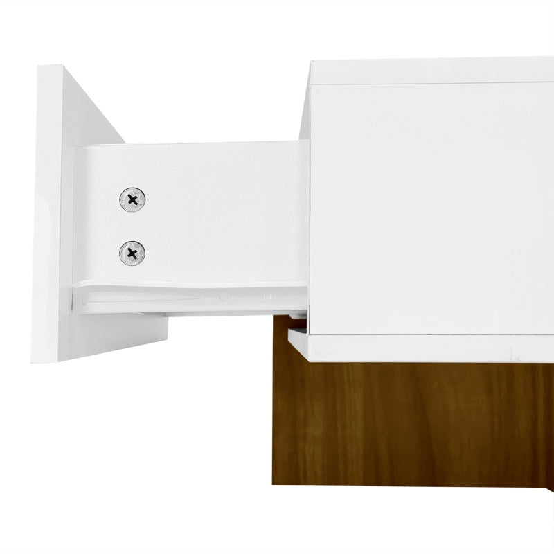 Hochglanz-Couchtisch, Tisch mit 4 Schubladen, einzigartige Farbabstimmung und Liniendesign, Stauraum unten. 78*78*34,8cm