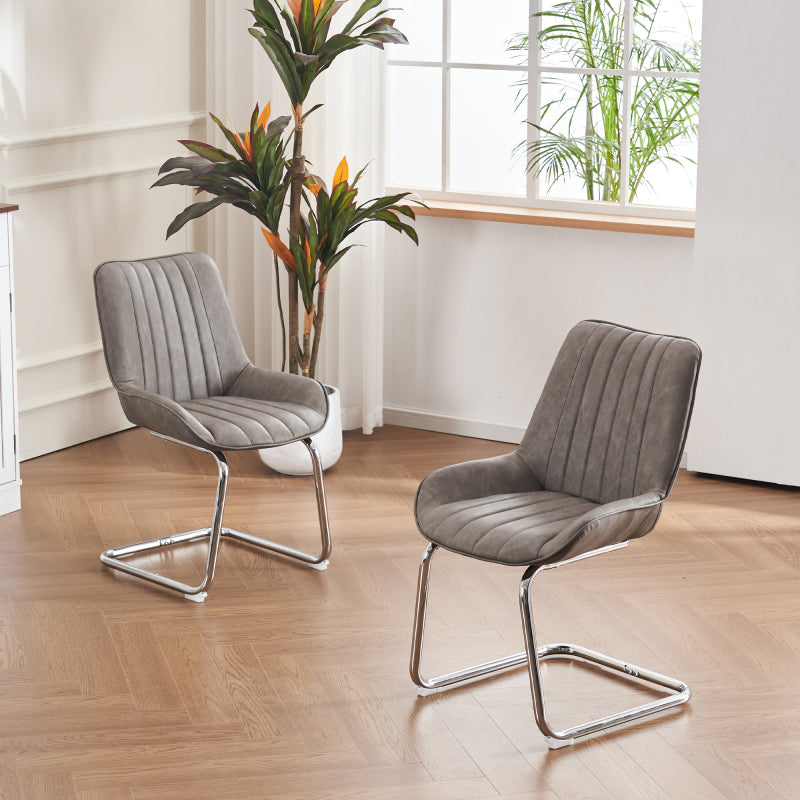 Sorgfältig ausgewählte Küche Wohnzimmer Esszimmer Stühle aus Kunstleder Material für leichtere Wartung! (Satz von 2)