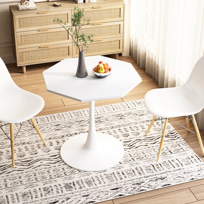 Metal Dining Chairs Set of 4, Steel Legs and PU Leather Seats, High Back Armless Dining Chairs, for Kitchen, Living Room, Black