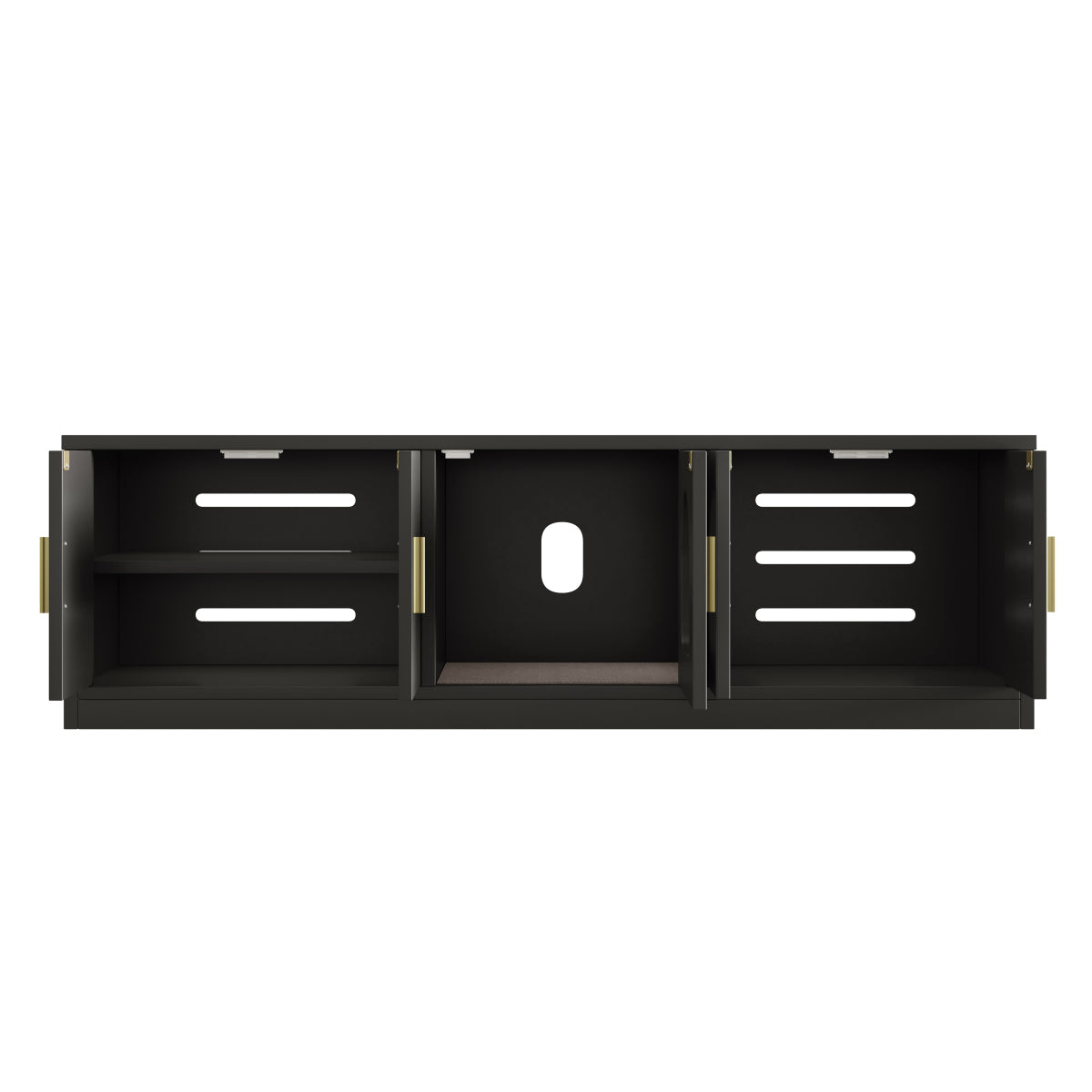 Versteckter Katzenschrank 140x40x45,5cm - 4-in-1 Katzenmöbel & Schuhbank, Katzentoilettenschrank mit Belüftung & Kratzmatte, Schwarz