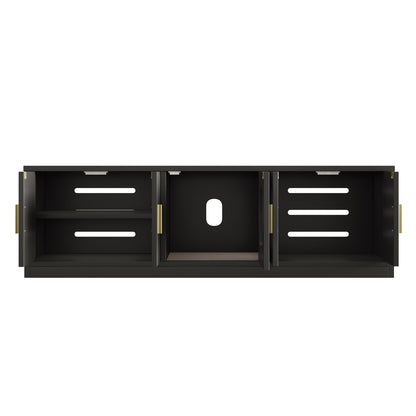 Versteckter Katzenschrank 140x40x45,5cm - 4-in-1 Katzenmöbel & Schuhbank, Katzentoilettenschrank mit Belüftung & Kratzmatte, Schwarz