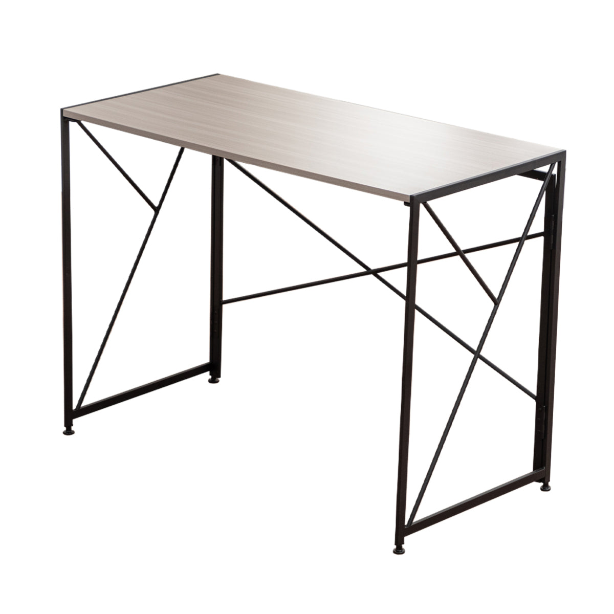 Klappbarer Schreibtisch 99x50cm – Computertisch Faltbar & Platzsparend in 8 Sek. Montiert, MDF Holzoptik für Home Office & Büro, Natur