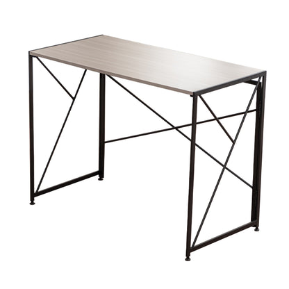 Klappbarer Schreibtisch 99x50cm – Computertisch Faltbar & Platzsparend in 8 Sek. Montiert, MDF Holzoptik für Home Office & Büro, Natur
