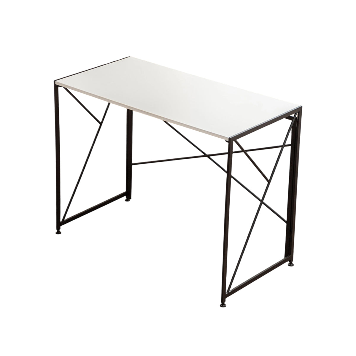 Klappbarer Schreibtisch 99x50cm – Computertisch Faltbar & Platzsparend in 8 Sek. Montiert, MDF Holzoptik für Home Office & Büro, Weiß