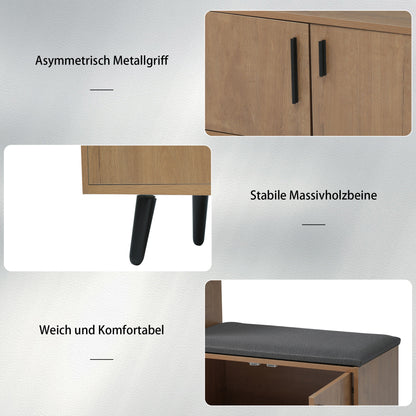 Moderner Schuhbänke mit Holzmaserung, Schuhschrank