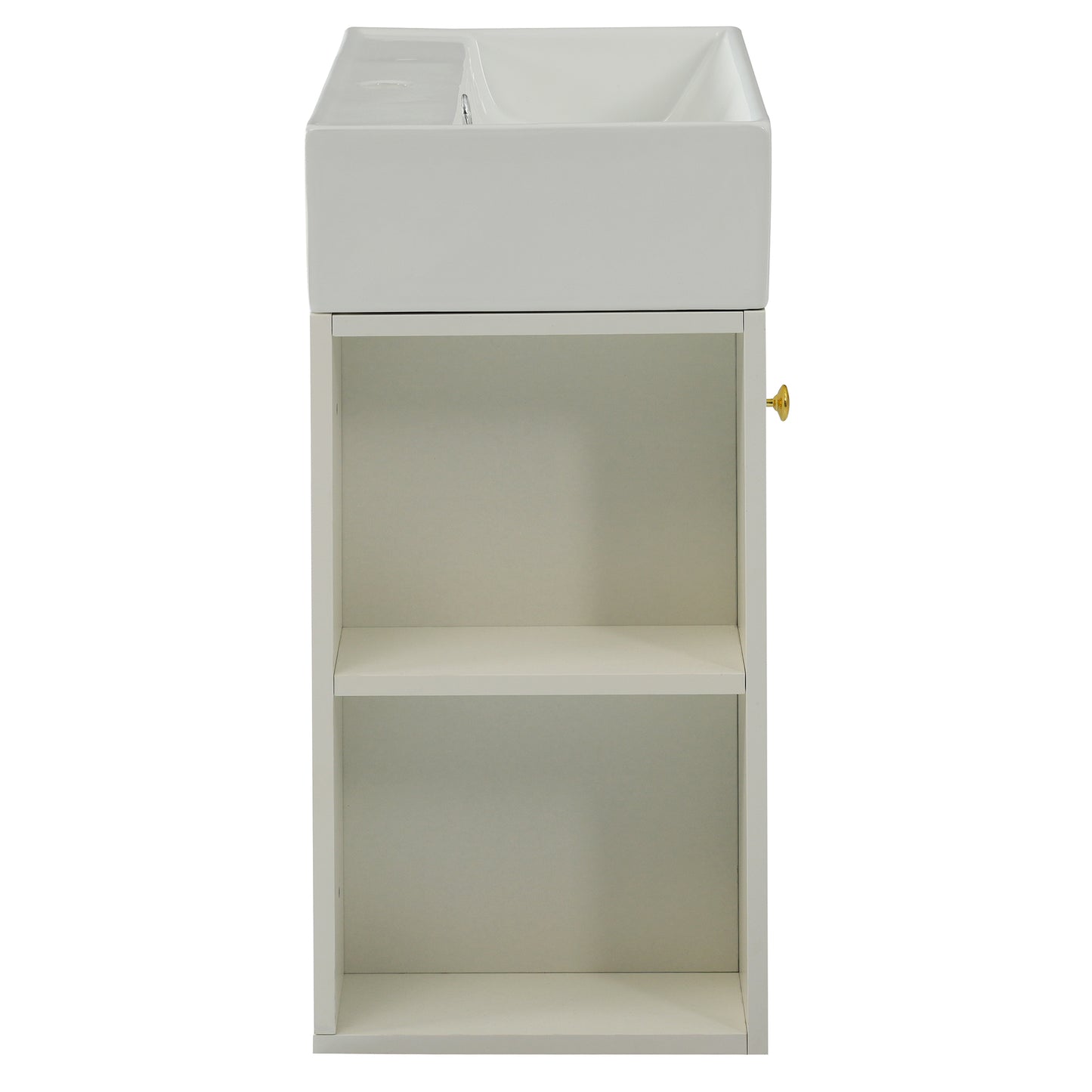 Waschbecken mit Waschtischunterschrank, Waschtischunterschrank , Waschtischunterschrank hängend hellgrau , Kleine Gästebad Möbel, White