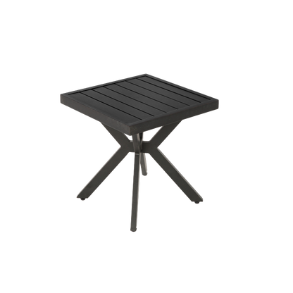 Outdoor Aluminum Square Side Table End Table for Patio, Backyard, Pool, Indoor Companion, Easy Maintenance and Weather Resistant, Dark Brown