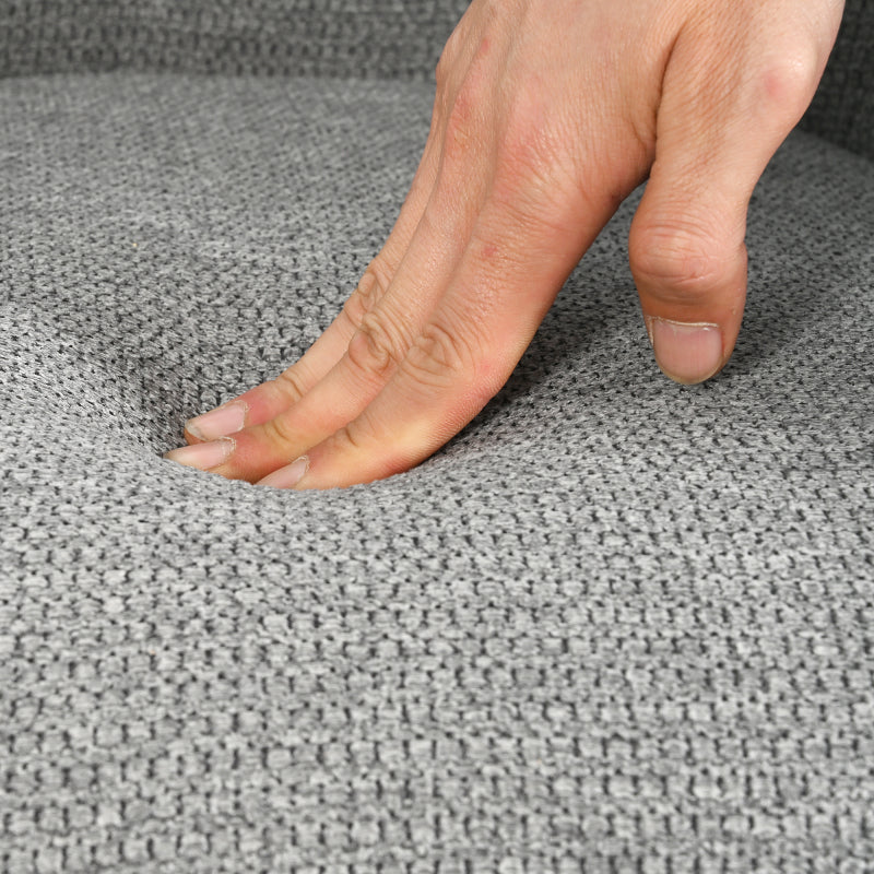 2 Drehbare Stühle mit Kunstleder-Stoff-Kombination, perfekt für Küche und Esszimmer, Grau