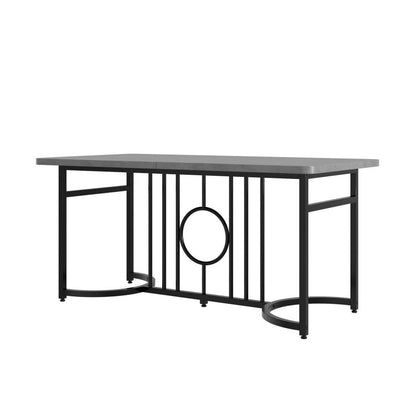 Moderner minimalistischer Esstisch, 158 x 76 x 75 cm, Betonoptik