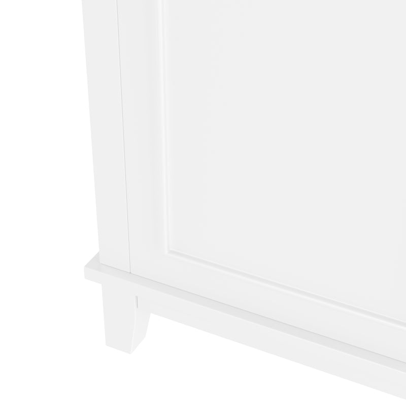 51x34x83cmBodenstehender Badezimmerschrank, Waschtisch, Waschtisch,komplett lackiert, Türregale, verstellbare Regale, integriertes Keramikwaschbecken, geeignet für kleine Räume, weiß