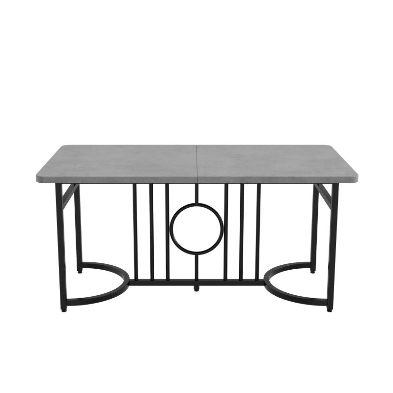 Moderner minimalistischer Esstisch, 158 x 76 x 75 cm, Betonoptik