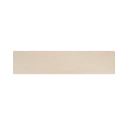 Sideboard mit weißer Holzmaserung, vier Türen, mit drei Schubladen, Wohnzimmer, Esszimmer. Holzfarbe und Weiß