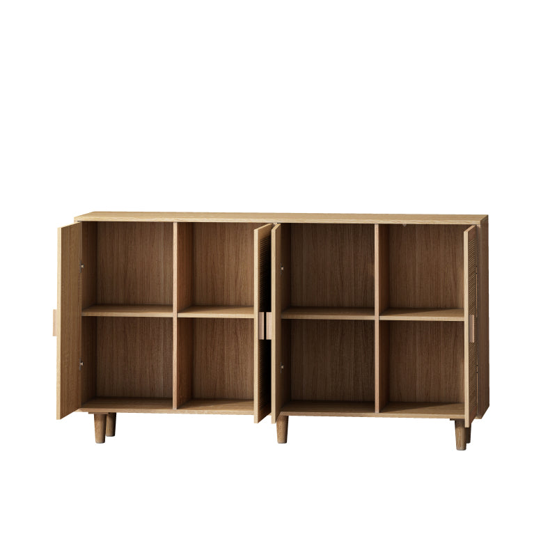 158CM Elegant and Functional 4-Door Rattan Decorative Storage Cabinet,for Bedroom,Living Room,Office;158CM Eleganter und funktioneller 4-türiger Rattan Schrank für Schlafzimmer, Wohnzimm