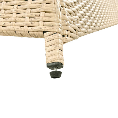 Gartenlounge-Set, Rattanzelt, geeignet für 2-4 Personen, inklusive aller Sitzkissen und Kissen, beiges Rattan, grauer Türvorhang, Sitzkissen mit Reißverschluss, abnehmbar und waschbar