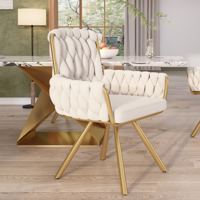 Samt-Esszimmerstuhl, 4er set, Sessel, einzelner luxuriöser Wohn- und Schlafzimmer-Drehstuhl, Freizeit-Drehstuhl mit vier Stützbeinen aus Metall, grau