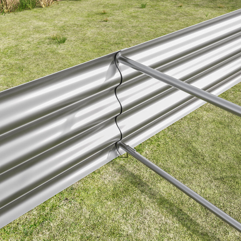 Hochbeet Metall Pflanzenbeet, Hochbeete für Garten aus robustem Stahlblech mit stabilem Design, Rostschutz und Langer Haltbarkeit, Hochbeet Bausatz ohne Boden, Ideal für Gemüse, Kräuter & Blumen Anthr