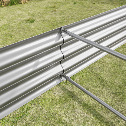 Hochbeet Metall Pflanzenbeet, Hochbeete für Garten aus robustem Stahlblech mit stabilem Design, Rostschutz und Langer Haltbarkeit, Hochbeet Bausatz ohne Boden, Ideal für Gemüse, Kräuter & Blumen Anthr