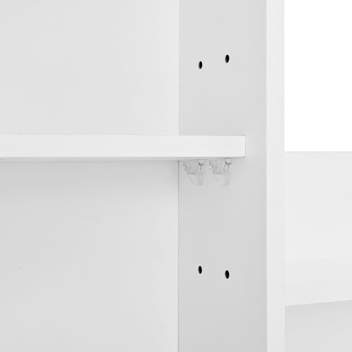 Schminktisch Weiß 90 cm mit LED Spiegel (dimmbar, 3 Farben), Frisiertisch mit 5 Schubladen & Schrank